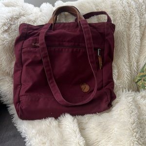 Convertible bag pack / purse maroon